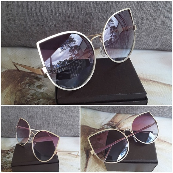 BRAND NEW 2019 OVERSIZED CAT EYE STYLE SUNGLASSES - Picture 2 of 8